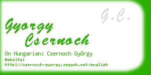 gyorgy csernoch business card