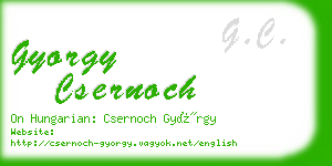 gyorgy csernoch business card
